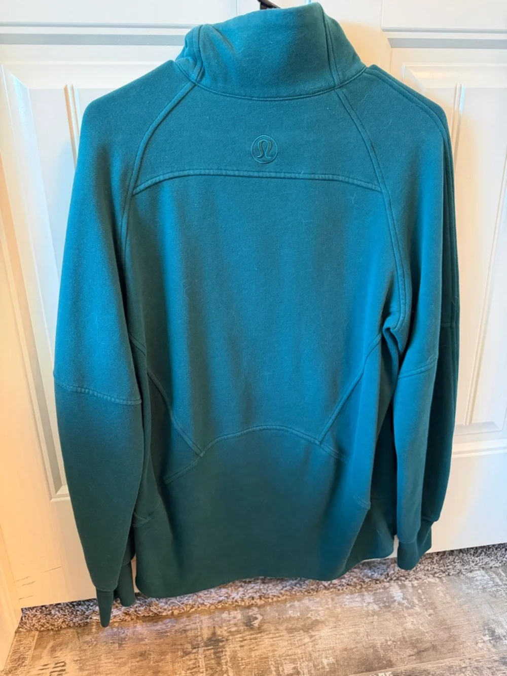 lululemon storm teal full zip funnel neck scuba - Picture 4 of 5